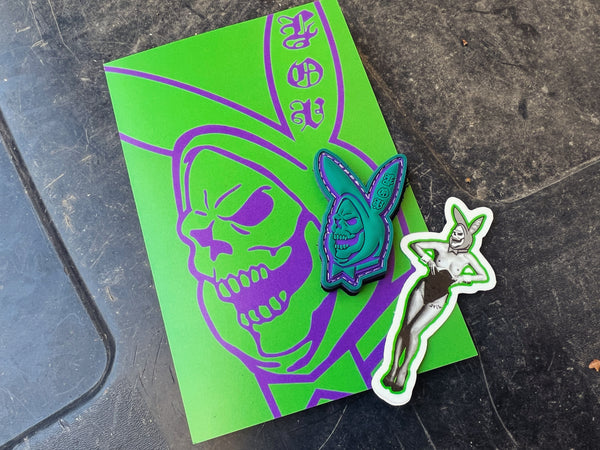 Skelboy Purple/Teal 3D Ranger Eye PVC patch