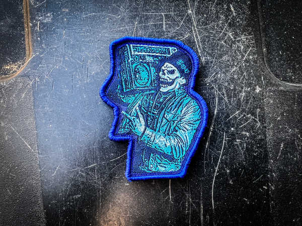 Old Skel Jam Woven Patch w/ holographic sticker