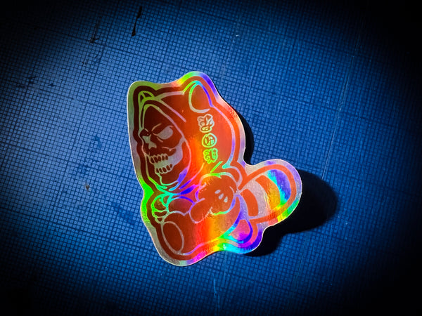 Orange'd Out SkelNookie - Holographic Sticker