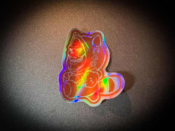 Orange'd Out SkelNookie - Holographic Sticker