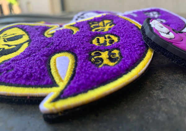 Skele-WU Chenille Patch: Purple/Gold + FREE matching BLEM patch!